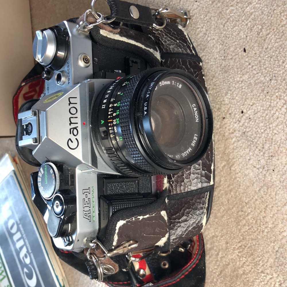 Canon Camera AE1 with accessories